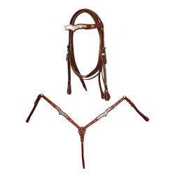 Ensemble Western Bridon avec rênes et collier de Chasse Lakota