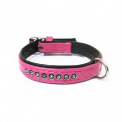 Karlie Monte Carlo | Chien | Collier strass en simili cuir rose