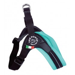 Tre Ponti Sorbetto | Harnais pour petit chien et chat ultra confortable avec sangle réglable | Bleu menthe