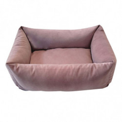 Distridog | Panier rectangulaire velours lilas