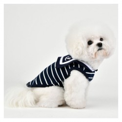 Pinkaholic CORDELIA | T-shirt pour petit chien | Marinière bleue