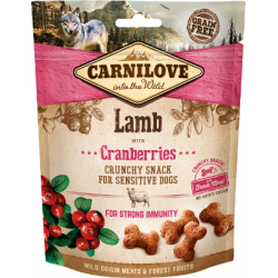 CARNILOVE CRUNCHY SNACK AGNEAU & CRANBERRIES CHIEN 200 G