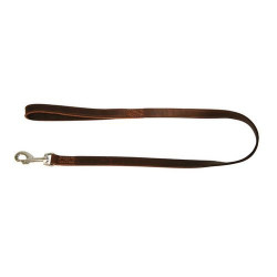 Laisse pour chien en cuir brun - 100 cm