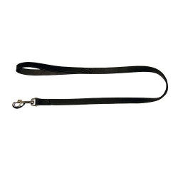 Laisse pour chien en cuir noir - 100 cm