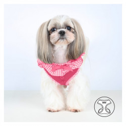 Puppia Vivien | Harnais réglable pour chien | Vichy rose