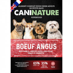 CaniNature | Croquettes chien | Adulte Petite Race Boeuf Angus 65% SuperFood