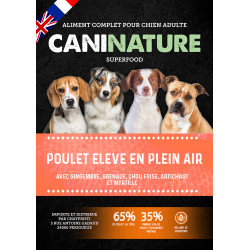 CaniNature SuperFood | Croquettes Chien Adulte Poulet Plein Air 65%