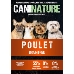 CaniNature v2.0 | Croquettes chien Petite Race Poulet Grain Free |3kg