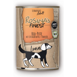 Rosina's Finest | Chien | Boîte Dinde BIO à la patate douce + huile de coco 400 g