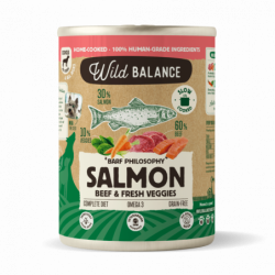 Wild Balance | Chien | Boîte Saumon & Boeuf vapeur 400g
