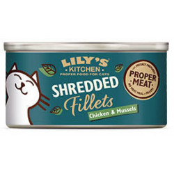 Lily's Chicken | Chat | Effilochés en Bouillon Poulet et Moules 70g