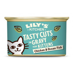 Lily's kitchen |  chaton | Bouchées en sauce au poulet et poisson de mer 85 g
