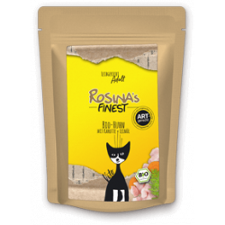 Rosina's Finest | Chat | Poulet BIO à la carotte + huile de lin - Sachet de 100g