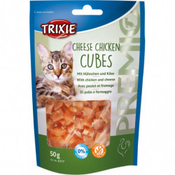 Trixie | Friandise pour chat | PREMIO Cheese Chicken Cubes, 50 g
