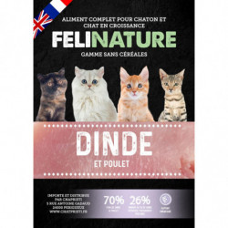 FeliNature | Chaton | Croquettes Dinde & Poulet Grain Free 70%