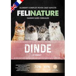 FeliNature | Chat Adulte | Croquettes Dinde & Poulet Grain Free 70%