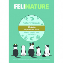 FeliNature Super Premium | Croquettes chat Adulte au Saumon, Poulet & Riz