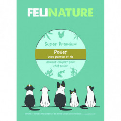 FeliNature Super Premium | Croquettes chat Stérilisé / Light / Sénior Poulet, Poisson & Riz