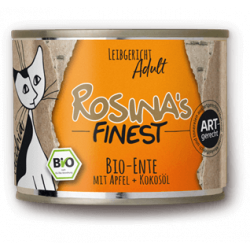 Rosina's Finest  | Chat | Boîte BIO Canard aux pommes & huile de coco 200g