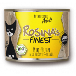Rosina's Finest | Chat | Boîte BIO Poulet à la carotte & Huile de Lin 200g