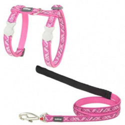 Red Dingo | Chat | Harnais + Laisse Flanno rose