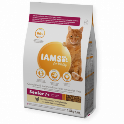 IAMS for Vitality |Croquettes chats Séniors au poulet frais