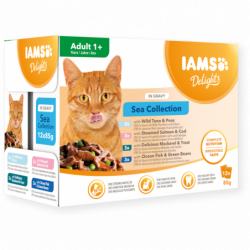 IAMS | Chat | Pâtée Delights Adulte Sea Collection en gelée 12x85g