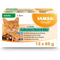 IAMS | Chat | Delights Adulte Terre & Mer en Gelée 12x85g