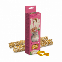 Little One | Sticks pour hamsters, rats, souris et gerbilles avec riz soufflé et noix 2x55g