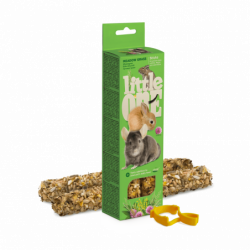 Little One | Sticks pour cochons d'Inde, lapins, degus et chinchillas avec herbe des prés 2x55g