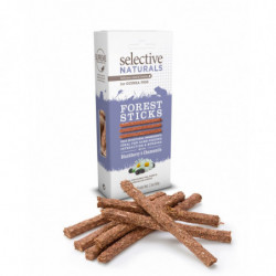 Selective Naturals | Friandises lapins et cochon d'inde | Forest Sticks aux mûres et camomille 60g