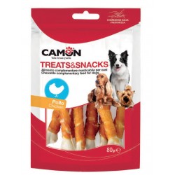 Camon | Biscuits en forme d'os enrobés de poulet | Friandises pour chien et chiot