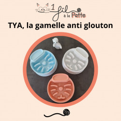 1Fil A La Patte | Chat | Tya - Gamelle Anti Glouton