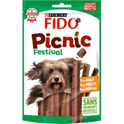 Purina Fido Picnic Bâtonnets pour chien paquet de 15 sticks (5 au poulet / 5 à l'agneau/ 5 au boeuf)