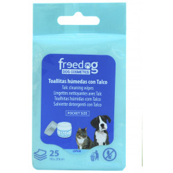 Freedog | Chien et chat | Lingettes Nettoyantes Talc x25