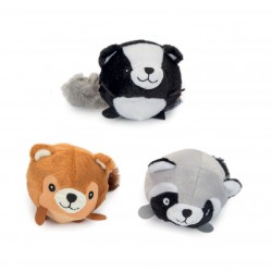 Beeztees | Peluche pour chien | Animaux sonore à tête ronde | 10 cm