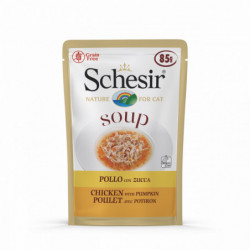 Schesir | Soupe pour chat | Poulet et Citrouille en Soupe 85g