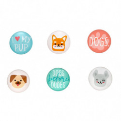 Pearhead | Chien | Lot de 6 Magnets