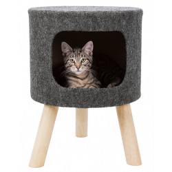 Trixie Senta | Dôme d’intérieur pour chat sur pieds en bois design et confortable