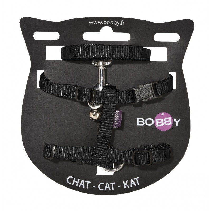 Bobby Harnais En Nylon Pour Chat Avec Laisse Et Grelot