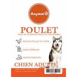 Anymal'Ô | Chien | Croquettes Sans Céréales Poulet 2KG