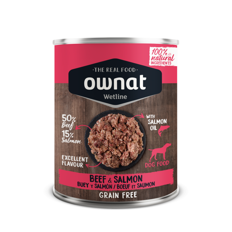 patee pour chien ownat wetline boeuf saumon